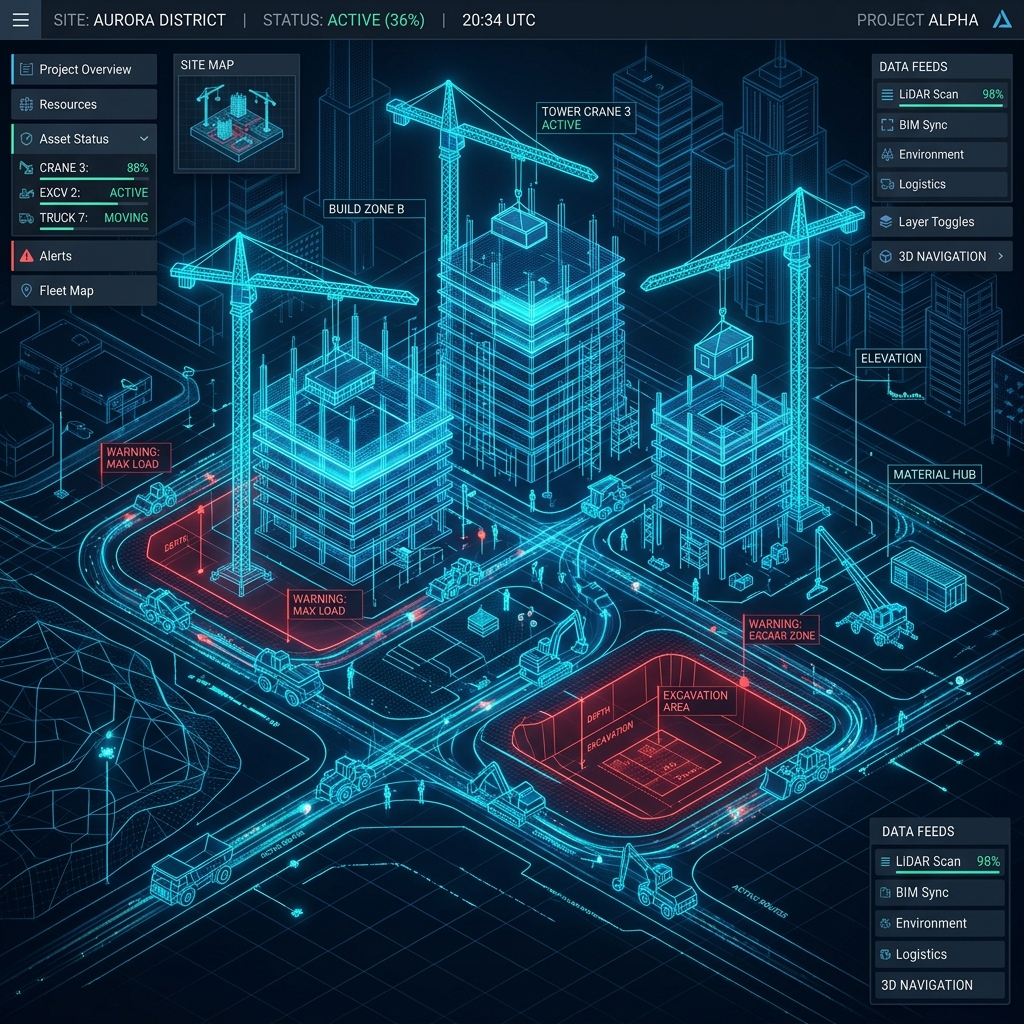 Construction Site 3D digital twin